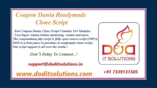 Readymade Coupondunia Clone Script - DOD IT SOLUTIONS
