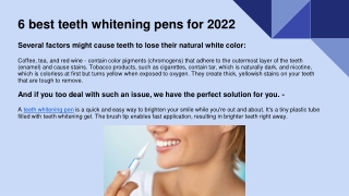 6 best teeth whitening pens for 2022