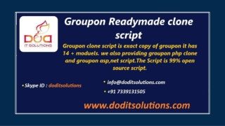 Readymade Groupon Clone Script - DOD IT SOLUTIONS