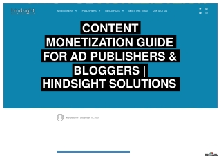 Content Monetization Guide for Ad Publishers & Bloggers