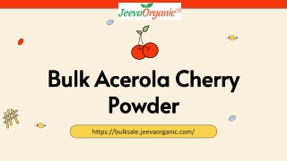 Organic Acerola Cherry Powder Supplier | Bulk Acerola Cherry Powder