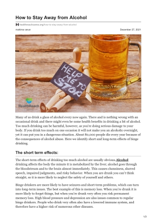 healthreachcares.org-How to Stay Away from Alcohol