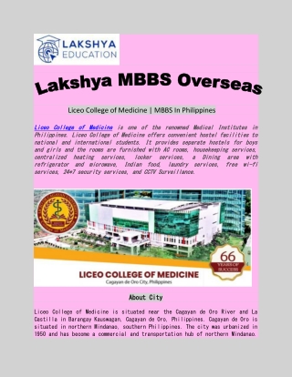 Liceo College of Medicine