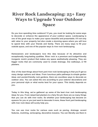 River Rock Landscaping: 25  Easy Ways to Upgrade Your Outdoor Space