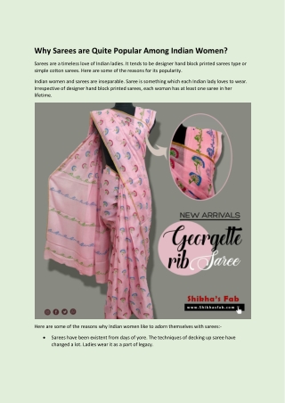 Cotton block printed dress materials