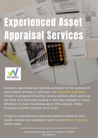 Experienced Asset Appraisal Services