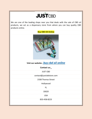 Buy CBD Oil Online