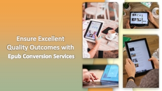 Ensure Excellent Quality Outcomes with Epub Conversion Services