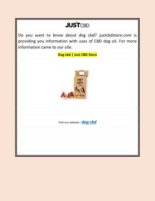 Dog cbd | Just CBD Store
