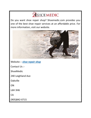 shoe repair shop  shoemedic.com