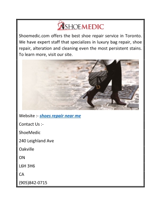 shoes repair near me  Shoemedic.com