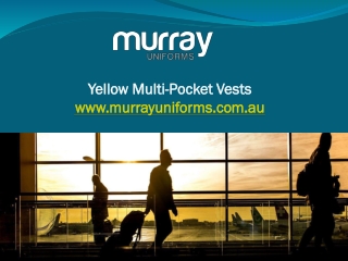 Yellow Multi-Pocket Vests - www.murrayuniforms.com.au