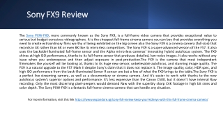 Sony FX9 Review