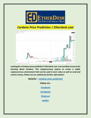 Cardano Price Prediction | Etherdesk.com