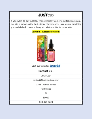 Justcbd | Justcbdstore.com