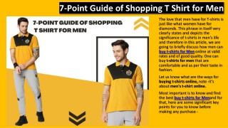 7-Point Guide of Shopping T Shirt for Men