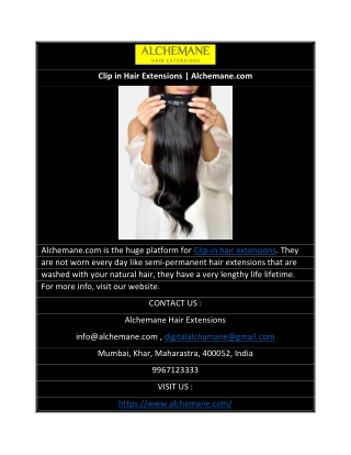 Clip in Hair Extensions | Alchemane.com