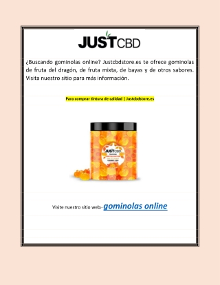 Para comprar tintura de calidad | Justcbdstore.es