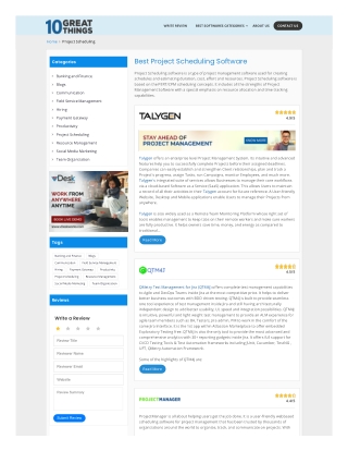 Top Quality Project Scheduling Software Review | 10 Great Things