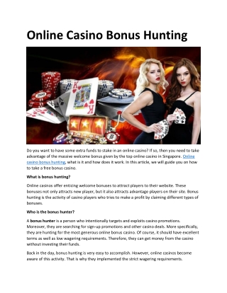 Online Casino Bonus Hunting