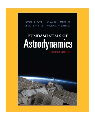 [DOWNLOAD] Fundamentals of Astrodynamics Full