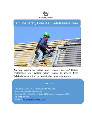 Online Safety Courses | Safetraining.com