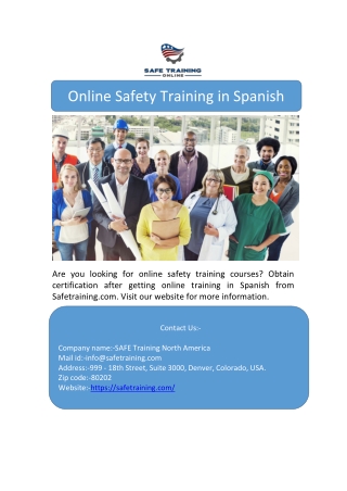 Online Safety Training in Spanish