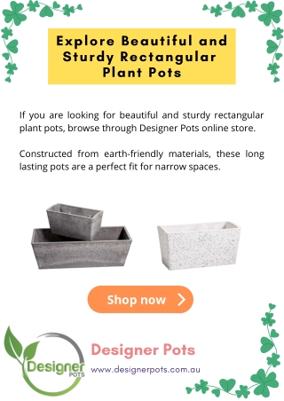Explore Beautiful and Sturdy Rectangular Plant Pots