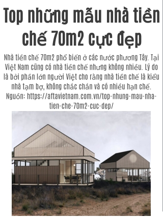 Top những mẫu nhà tiền chế 70m2 cực đẹp