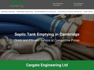 Septic Tank Emptying in Cambridge
