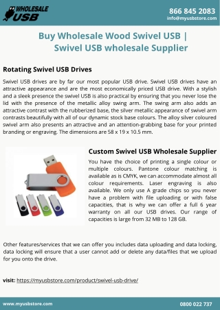Buy Wholesale Wood Swivel USB | Swivel USB wholesale Supplier