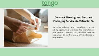 Contract Sleeving  and Contract Packaging Services in Valencia, CA