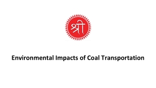 Environmental Impacts of Coal Transportation