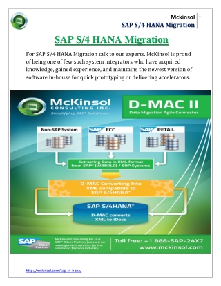 SAP S/4 HANA Migration