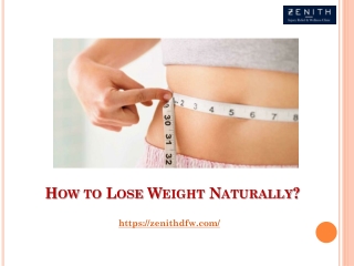 How to Lose Weight Naturally?