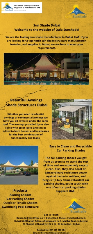 Beautiful Awnings Shade Structures Dubai .