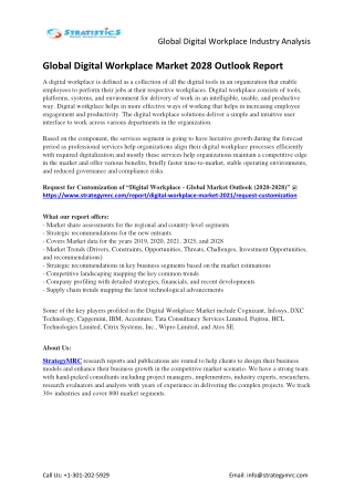 Global Digital Workplace Market Drivers, Opportunities, Developments, Revenue