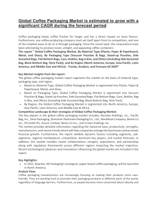 Global Coffee Packaging Market
