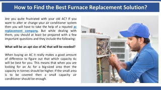 6 Important Questions you must ask to the AC Replacement Company before replacin