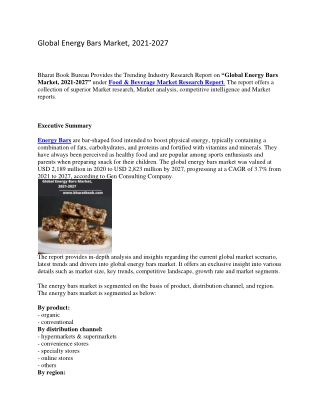 Global Energy Bars Market, 2021-2027-converted