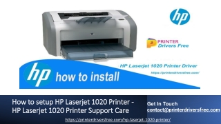 How to Setup HP Laserjet 1020 Printer