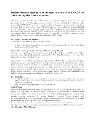 Global Orange Market