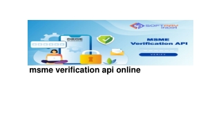 Msme verification api online