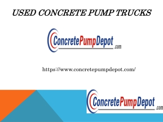 Used Concrete Pumps on Sale