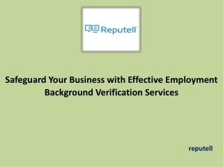 Safeguard Your Business with Effective Employment Background Verification Services