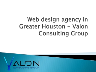 Web design agency in Greater Houston - Valon Consulting Group