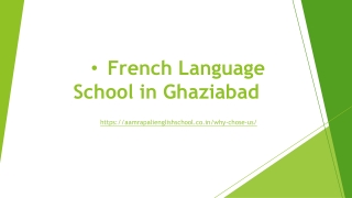 French Language School in Ghaziabad