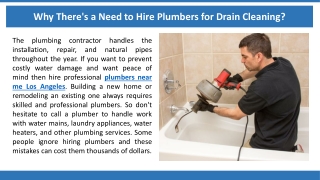 Why There's a Need to Hire Plumbers for Drain Cleaning?