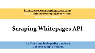 Scraping Whitepages API