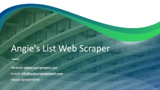 Angie's List Web Scraper